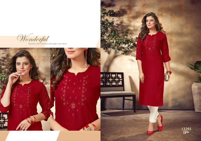 Kalaroop Adhira New Fancy Wear Embroidery Designer Kurti Collection